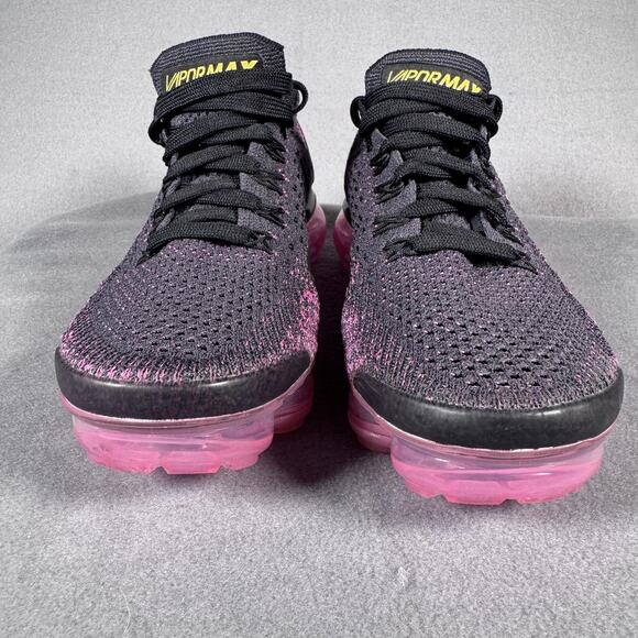 Nike Air VaporMax Flyknit 2 Shoes Air Max Womens Size 5 Black Pink 942843-008 - Picture 3 of 7